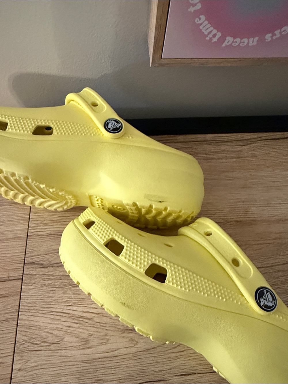 Yellow Platform Crocs - Size 6 - Picture 5 of 5